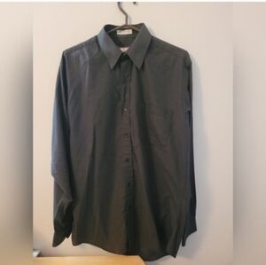 The Men's Store Grey Casual Button Down Shirt